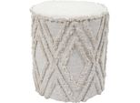 Howhomely Pouf Cuscino Beige 37X37X41 Cm Pouf Boho Motivo Geometrico