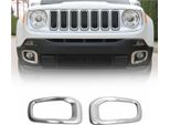 Cornice Per Fendinebbia Per Jeep Renegade 2014-2019 In Acciaio Inox Spazzolato 2X