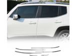 Modanature Per Finestre Per Jeep Renegade 2014-19 In Acciaio Inox Cromato 6Pcs