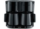 SEVERIN Duo-Filterkaffeemaschine mit 2 Thermokannen KA 9315 KA 9315 aus Kunststoff, schwarz Filterkaffeemaschine Kaffeemaschine Duo-filterkaffeemaschine Filterkaffeemaschine Mit 2 Thermokannen