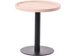 Clp Beistelltisch Aspen I Couchtisch Mit Runder Tischplatte Aus Holz I Wohnzimmertisch Mit Matt-Schwarzem Metallgestell