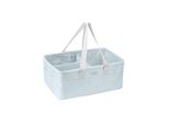 Kikkaboo Wickeltasche, Korb, Windelorganizer faltbar Griffe abnehmbare Trennwand hellblau