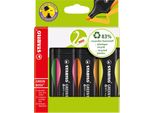 Stabilo Green Boss Evidenziatore 4 Pz Punta Smussata Verde, Arancione, Rosa, Giallo