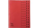 Bene 84800RT Cartella Organizer 12 Scomparti Rosso