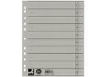 Q-Connect® KF02789 Fogli Divisori Colorati Passanti - A4 Extra Larghi, Grigio, 100 Pezzi