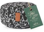 #Doyouryoga Cuscino Yoga Vishnu - Imbottito Con Gusci Di Grano Saraceno Biologico - Circolare 30X30X15 Cm - Stile 3/Bianco/Nero