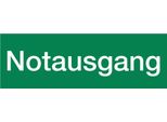 Hinweisschild Notausgang Langnachleuchtend Sk 297X105Mm Pvc