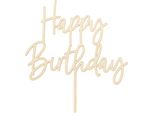 Cake Topper Buon Compleanno Holz 16,5Cm Natur