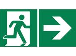 Hinweisschild Rettungsweg Rechts 30X15Cm Hart-Pvc