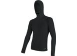 T-Shirt Sensor Merino Df Uomo Con Cappuccio Lungo Nero Taglia S 16200084-00