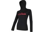 Felpa Con Cappuccio Sensor Merino Upper Mountains Donna Kangaroo Hoodie Nero Taglia M 18200041-01