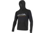 Felpa Con Cappuccio Sensor Merino Upper Mountains Uomo Kangaroo Hoodie Nero Taglia M 15200020-01