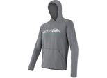 Felpa Con Cappuccio Sensor Merino Upper Mountains Uomo Kangaroo Grey Taglia M 18200036-01