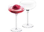 Wilmax Bicchieri Da Champagne, 300 Ml, Set Di 2, Vetro Di Cristallo, WL-888105/2C
