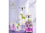 Brocca Di Vetro Wilmax In Vetro Borosilicato Con Coperchio In Acciaio Inox 1000 Ml WL-888209/A