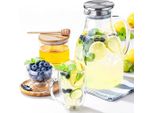 Caraffa Wilmax In Vetro Borosilicato, 2500 Ml, Coperchio In Acciaio Inox WL-888211/A