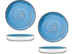 Wilmax Set Di 2 Piatti A Spirale 23 Cm Blu - WL-669619/A2