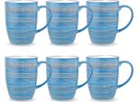 Set Di 6 Tazze Wilmax Spiral Da 460 Ml - Moderne E Lavabili In Lavastoviglie - WL-669637/A6