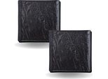 Wilmax Piatto Quadrato 27 X 27 Cm In Porcellana, Set Da 2 Pezzi, WL-661107/A2
