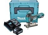 Makita Jv 001 GD101 Seghetto Alternativo A Batteria 40 V Max. 135 Mm Brushless + 1X Batteria Ricaricabile 2,5 Ah + Caricabatteria + Makpac