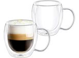 Wilmax Tazza A Doppia Parete Set Di 2 500 Ml In Vetro Resistente Al Calore WL-888749/A2
