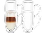 Wilmax Bicchieri In Vetro A Doppia Parete 4 Pezzi 300 Ml WL-888740/A4