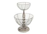 Etagere A 2 Strati Clayre & Eef Ø 30X44 Cm Ferro Beige