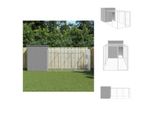 Vidaxl Gabbia Per Polli Con Corridoio Grigio Chiaro 165X455X181 Cm Acciaio Zincato - Habitat E Recinti Per Piccoli Animali