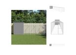 Vidaxl Gabbia Per Polli Con Corridoio Grigio Chiaro 165X1271X181 Cm Acciaio Zincato - Habitat E Recinti Per Piccoli Animali