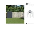Vidaxl Gabbia Per Polli Con Corridoio Antracite 165X1271X181Cm Acciaio Zincato - Habitat E Recinti Per Piccoli Animali