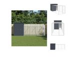 Vidaxl Gabbia Per Polli Con Corridoio Antracite 165X455X181 Cm Acciaio Zincato - Habitat E Recinti Per Piccoli Animali