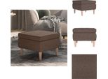 Vidaxl Sgabello Con Gambe In Legno In Tessuto Taupe - Sedie E Sgabelli Pieghevoli