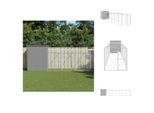Vidaxl Gabbia Per Polli Con Corridoio Grigio Chiaro 165X863X181 Cm Acciaio Zincato - Habitat E Recinti Per Piccoli Animali