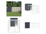 Vidaxl Gabbia Per Polli Con Corridoio Antracite 165X455X181 Cm Acciaio Zincato - Gabbia Per Polli - Gabbia Per Polli - Pollaio - Pollaio