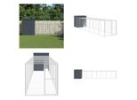 Vidaxl Gabbia Per Polli Con Corridoio Antracite 165X863X181 Cm Acciaio Zincato - Gabbia Per Polli - Gabbia Per Polli - Pollaio - Pollaio