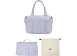 Borsa Fasciatoio Hylat Con Fasciatoio E Borsa In Cotone - Pratica Borsa Per Le Mamme In Movimento - Viola Chiaro
