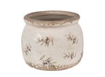 Vaso Da Fiori Clayre & Eef Ø 16X13 Cm Olivi In Ceramica Beige Blu