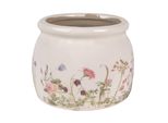 Vaso Da Fiori Clayre & Eef Ø 12X10 Cm Fiori In Ceramica Rosa Beige