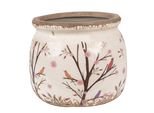 Vaso Da Fiori Clayre & Eef Ø 16X13 Cm Rami In Ceramica Marrone Beige