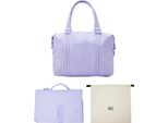 Borsa Fasciatoio Hylat Con Fasciatoio E Borsa In Cotone - Pratica Borsa Per Le Mamme In Movimento - Viola