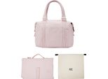 Borsa Fasciatoio Hylat Con Fasciatoio E Borsa In Cotone - Pratica Borsa Per Le Mamme In Movimento - Rosa