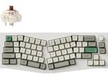 Tastiera Meccanica Senza Fili Keychron Q8 Max (Layout Alice) Qmk/Via, Qwerty Us, Manopola, Guscio Bianco, Gateron Jupiter Brown Q8M-P3