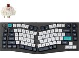 Tastiera Meccanica Senza Fili Keychron Q10 Max (Layout Alice) Qmk/Via, Qwerty Us, Manopola, Nero Carbone, Gateron Jupiter Brown Q10M-M3