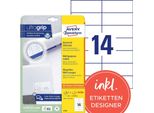 Avery Zweckform 6136 Etichette Universali Avery Zweckform, 105 X 42,3 Mm, Bianco