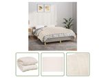 The Living Store Coperta Pesata Leggera Crema 135X200 Cm 10 Kg Tessuto