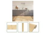 The Living Store Tappeto Rettangolare Light Natural 100X200 Cm Bamboo