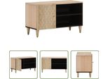 The Living Store Mobile Tv 80X31X46 Cm Legno Massiccio Mango