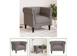 The Living Store Poltrona Chesterfield Tessuto Taupe