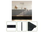 The Living Store Tappeto Rettangolare Nero 100X300 Cm Bamboo