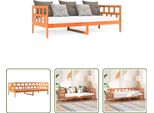 The Living Store Letto Da Giorno Marrone Cera 80X200 Cm In Legno Di Pino Massiccio